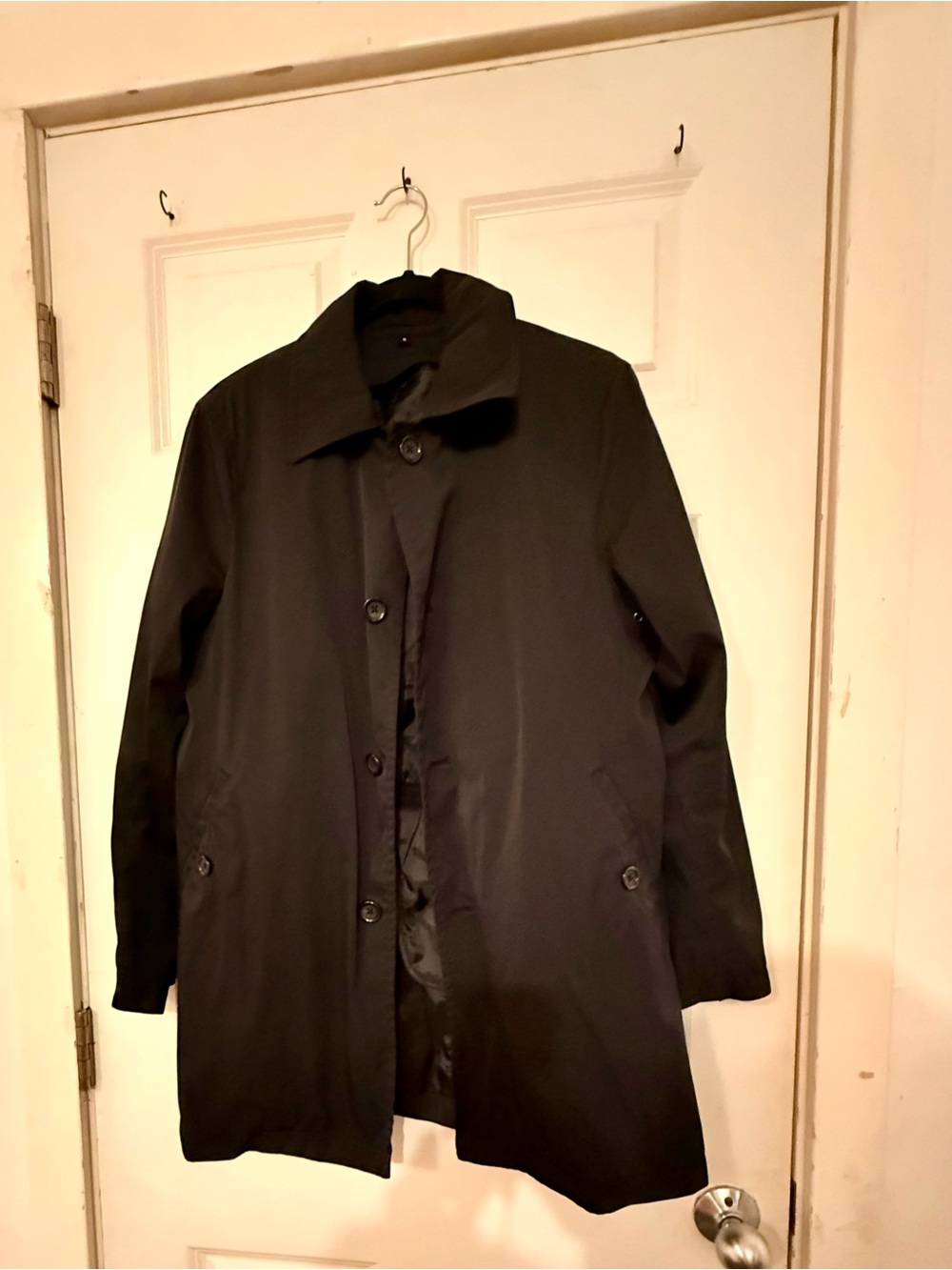 Uniqlo Black Single-Breasted Overcoat
